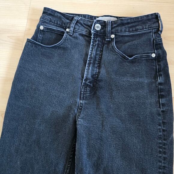 Everlane The Curvy Way High Jean Black Size 26 Ankle High Waisted Organic Cotton - Picture 3 of 10